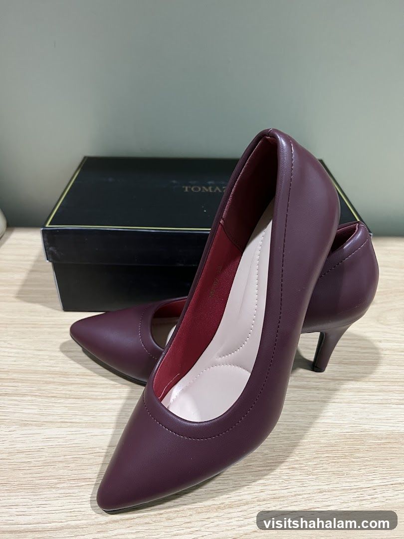 Maroon Pumps and Shoe Box