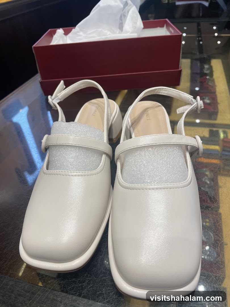 Cream Slingback Shoes