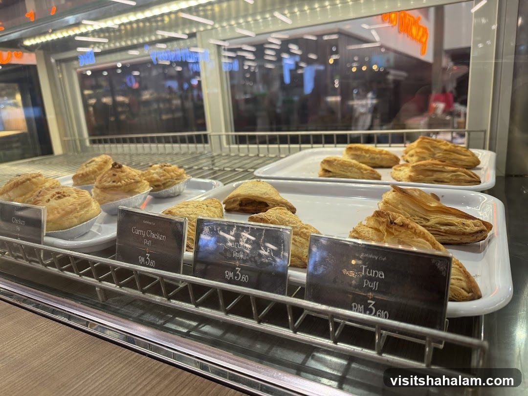 Pastries in a Display Case