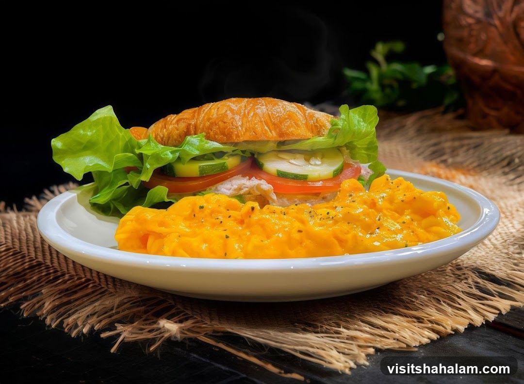 Croissant Sandwich with Scrambled Eggs