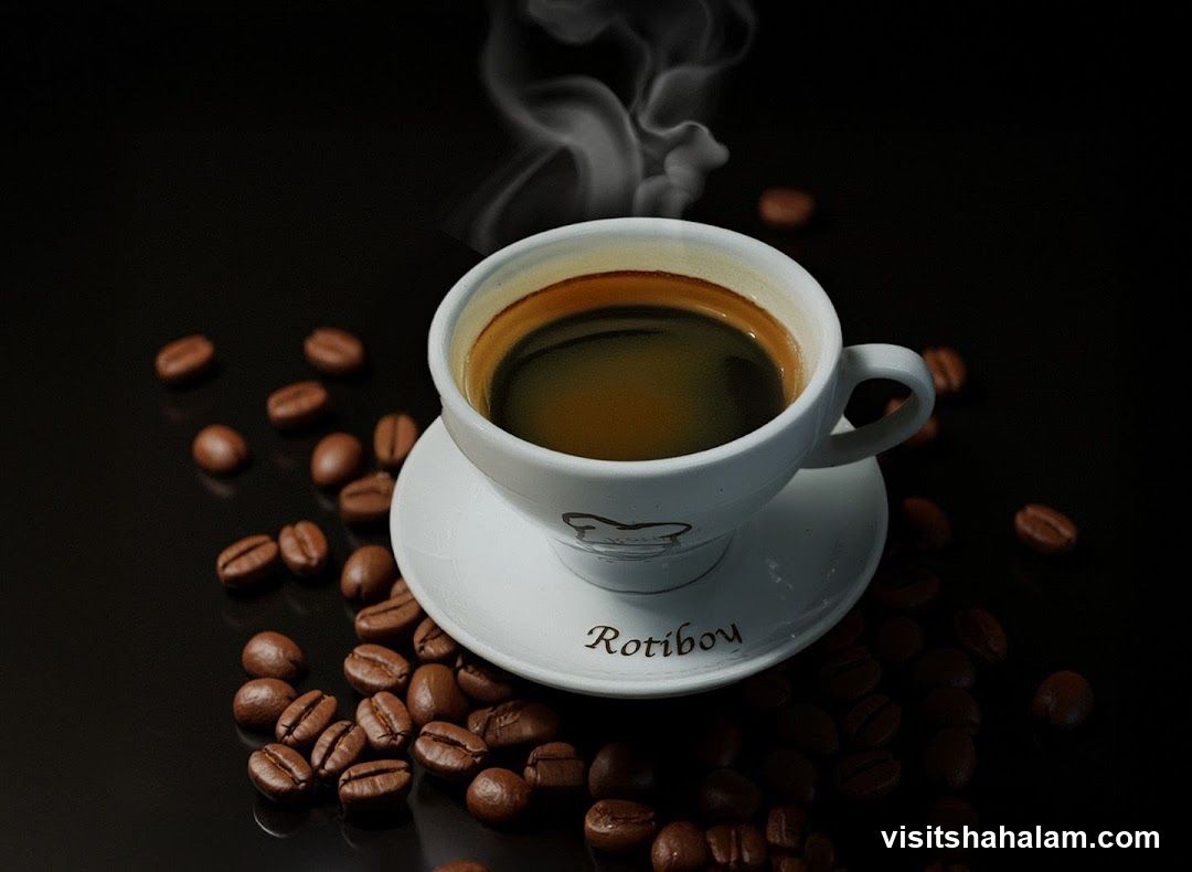 Hot Coffee with Coffee Beans