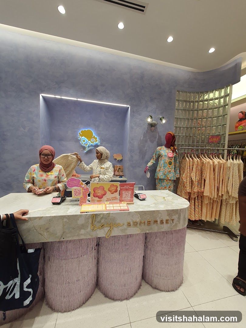 Retail Counter with Staff and Merchandise