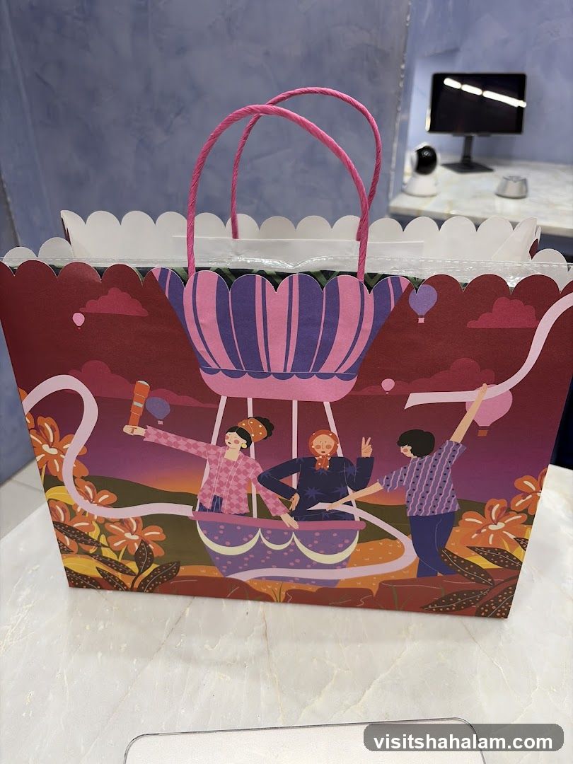 Gift Bag with Hot Air Balloon Design