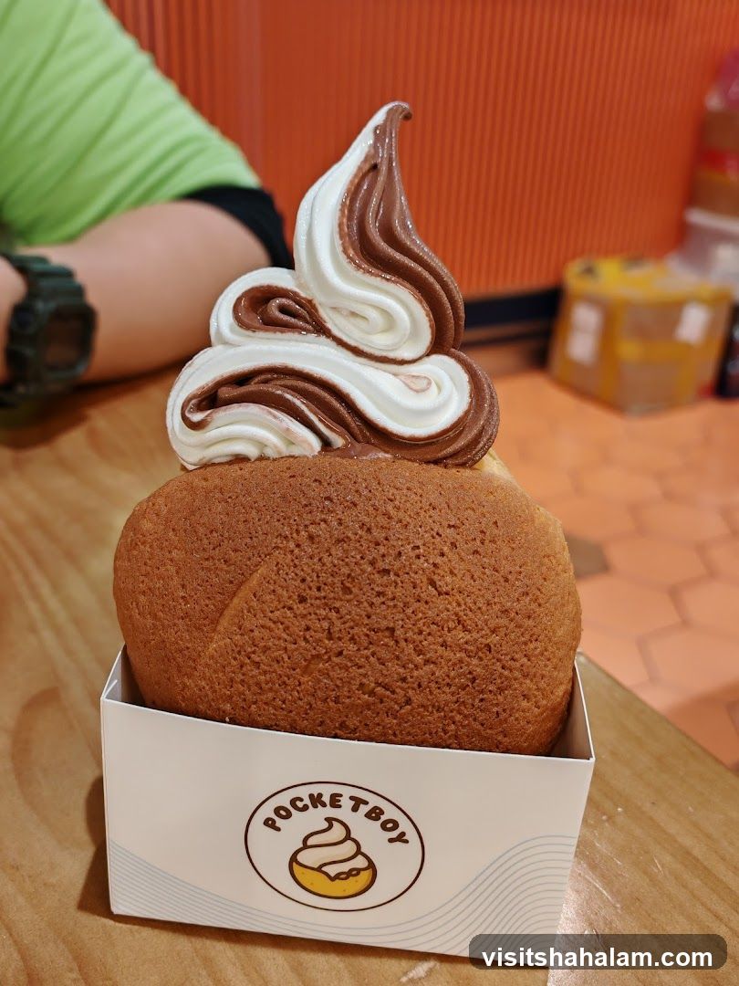 Soft Serve Ice Cream on a Bun