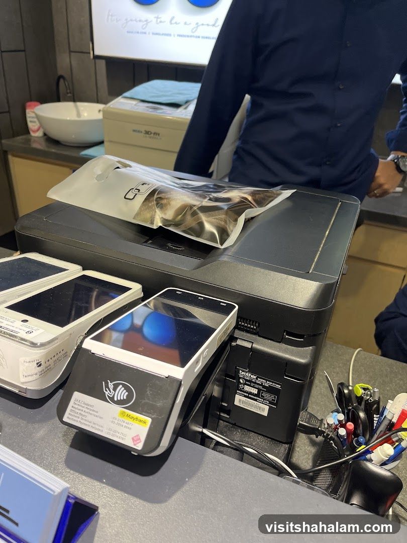 Counter with Payment Terminals and Printer