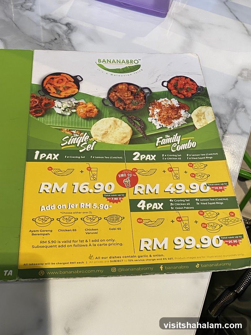 BANANABRO Menu