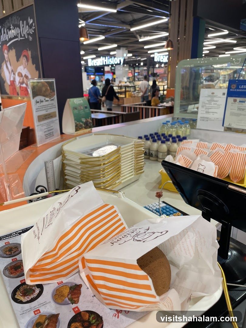 Bakery Counter with Food Items