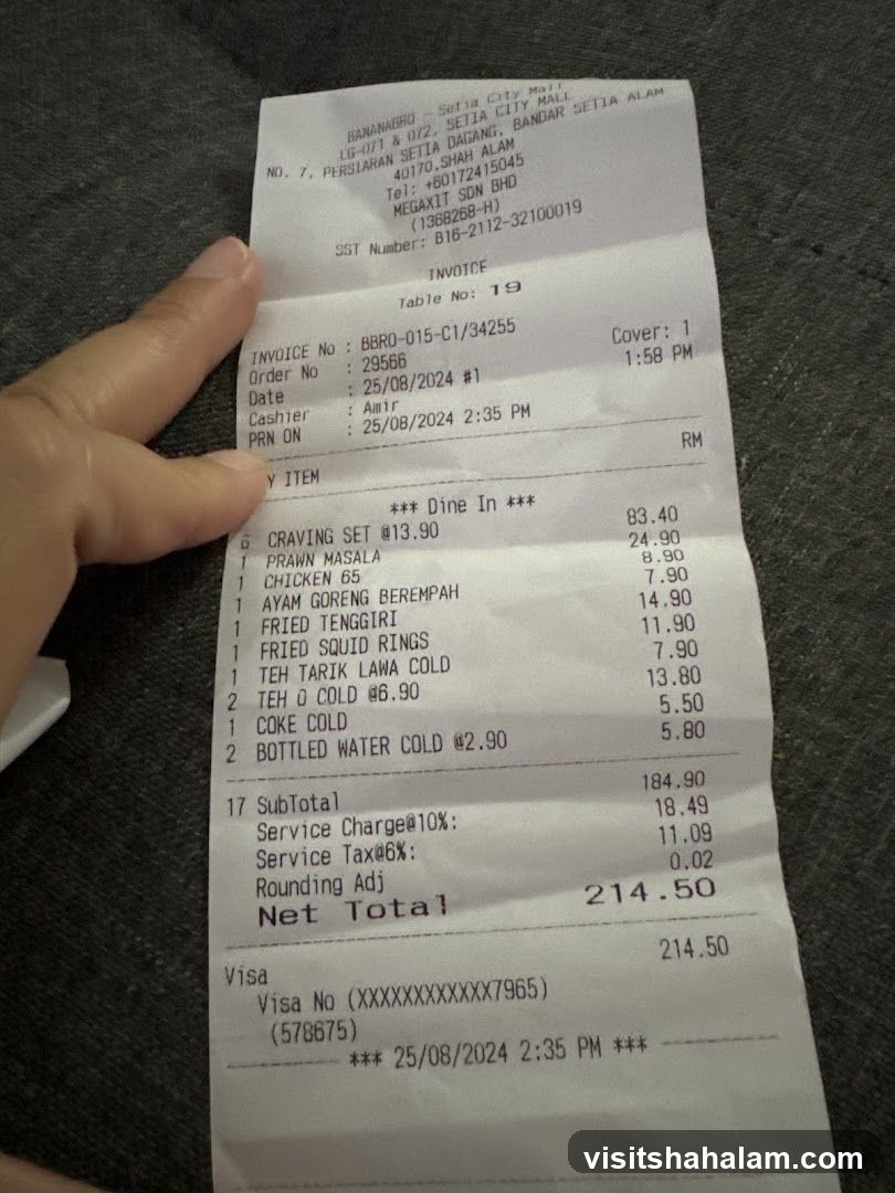 BANANABRO Receipt