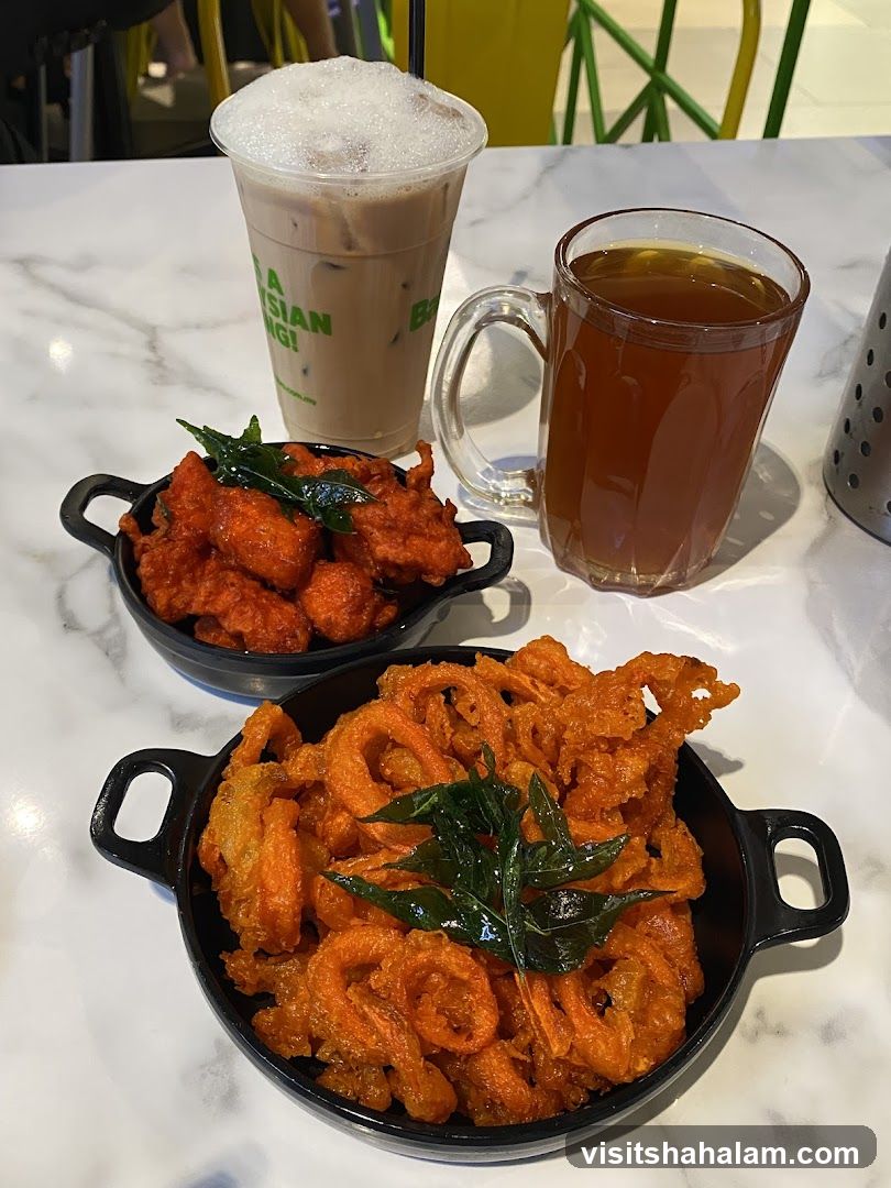 Fried Snacks and Drinks