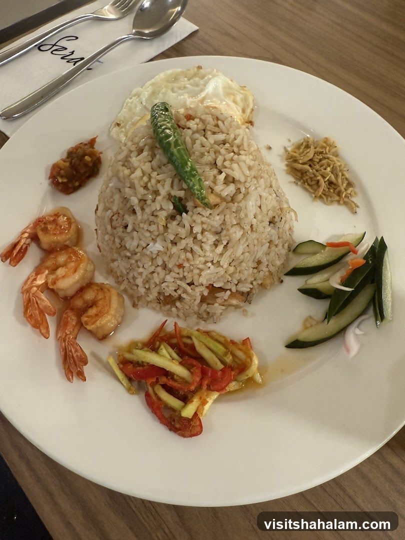 Nasi Goreng with Shrimp and Egg