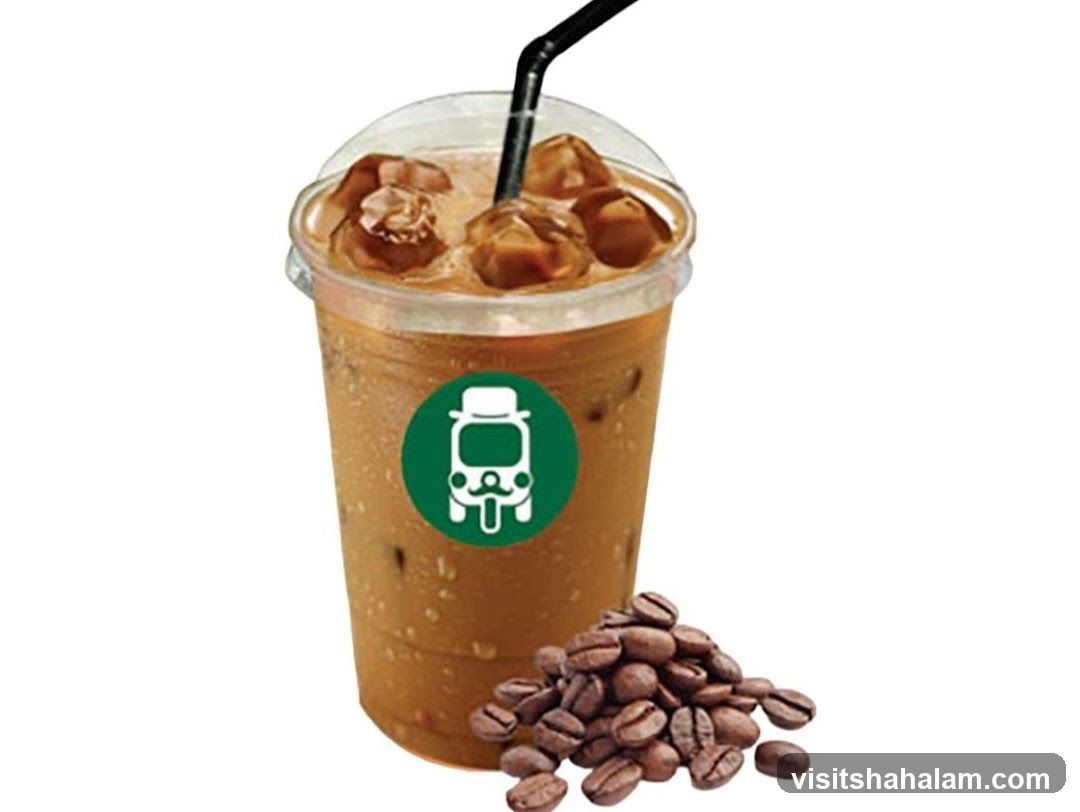 Iced Coffee with Coffee Beans