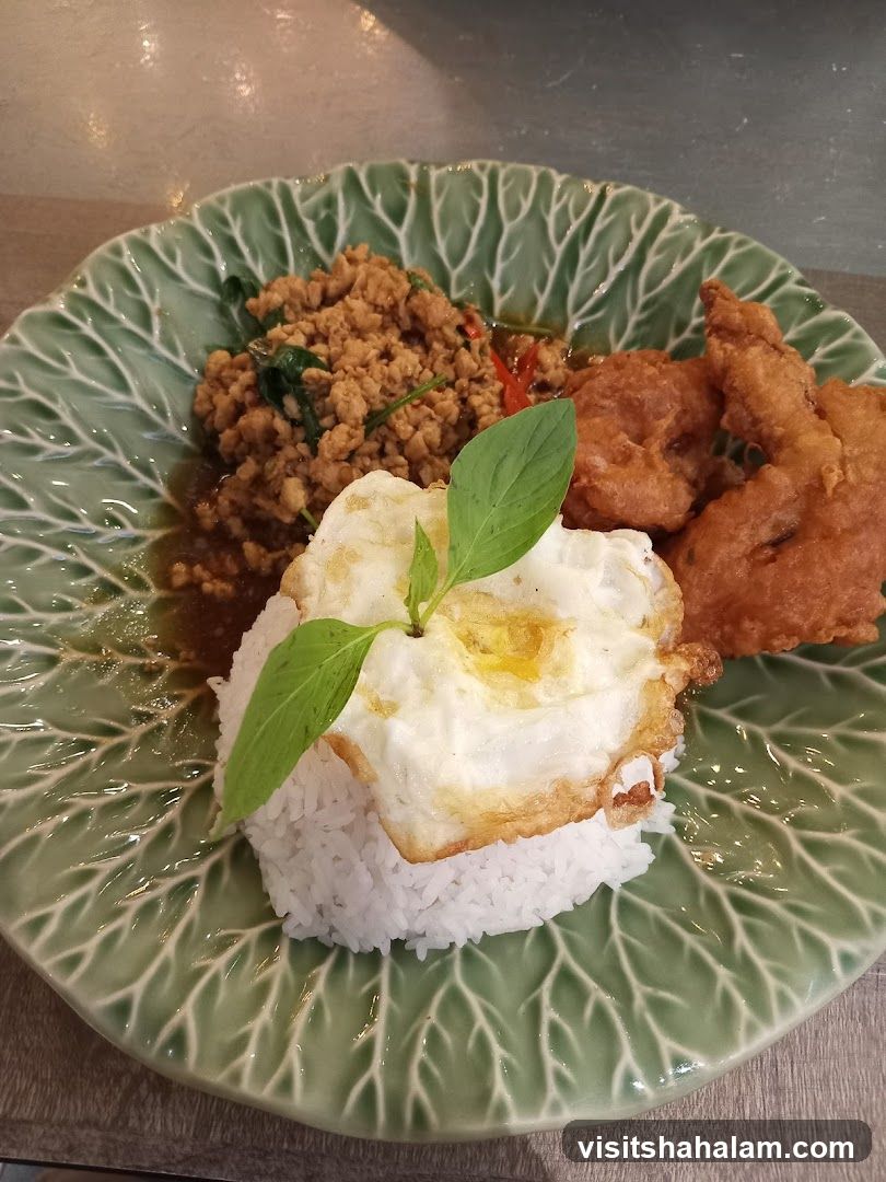 Thai Basil Stir-fry with Rice and Fried Egg
