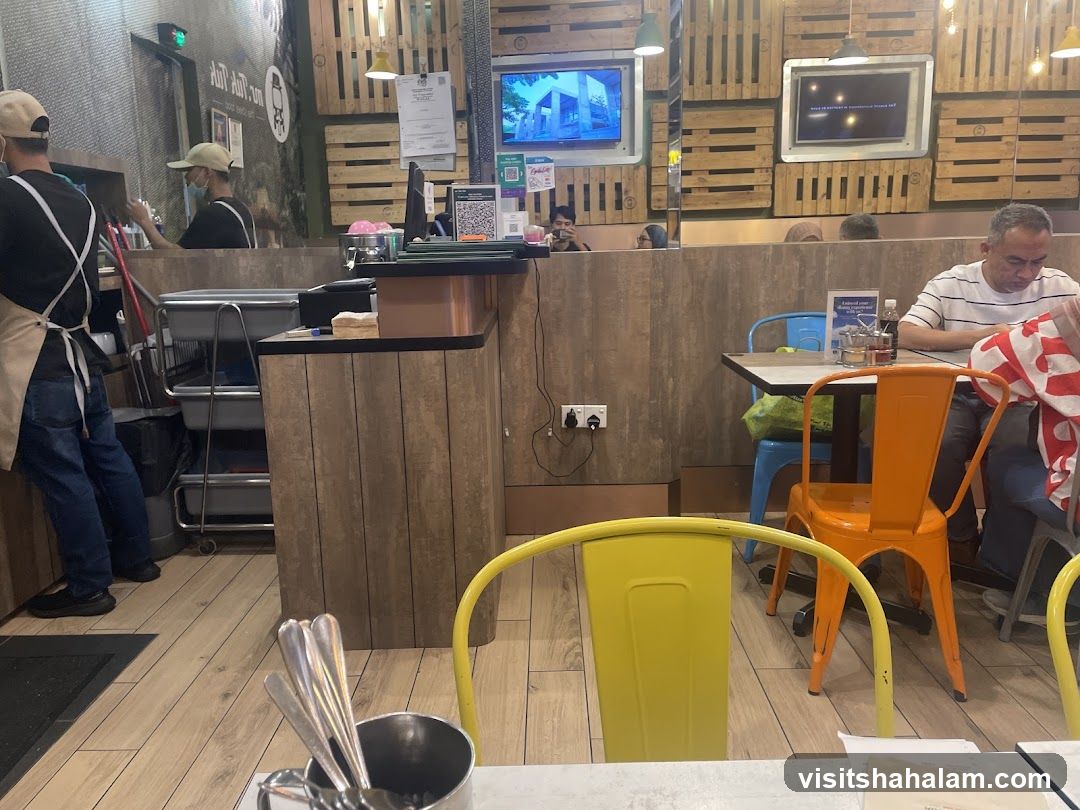 Restaurant Interior with Colorful Chairs