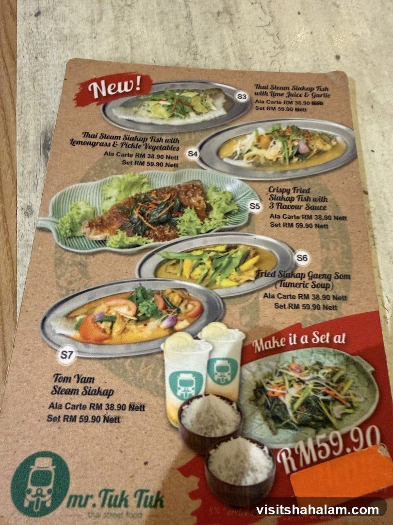 mr. Tuk Tuk Menu