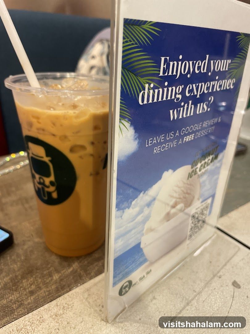 Promotional Sign and Drink