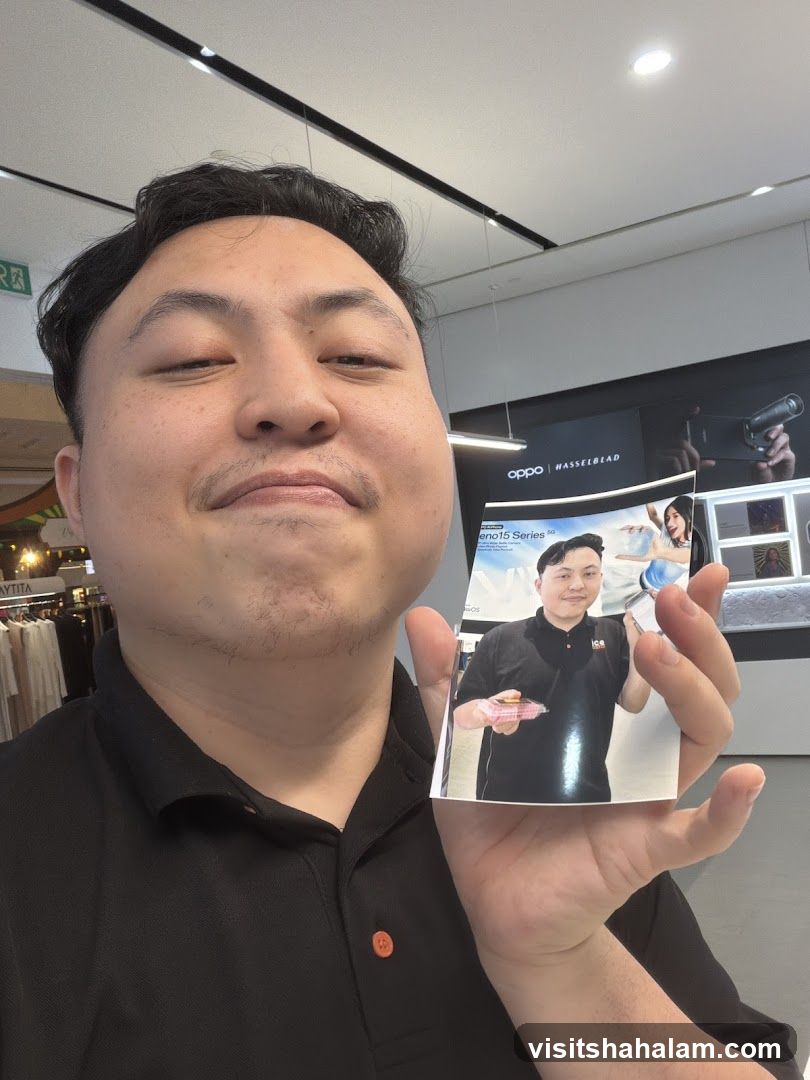 Man holding a promotional flyer