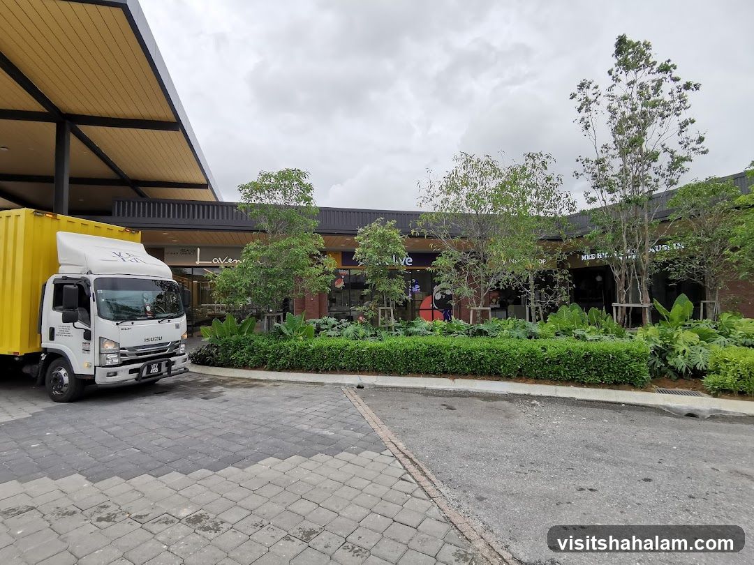 Delivery Truck at a Shopping Center