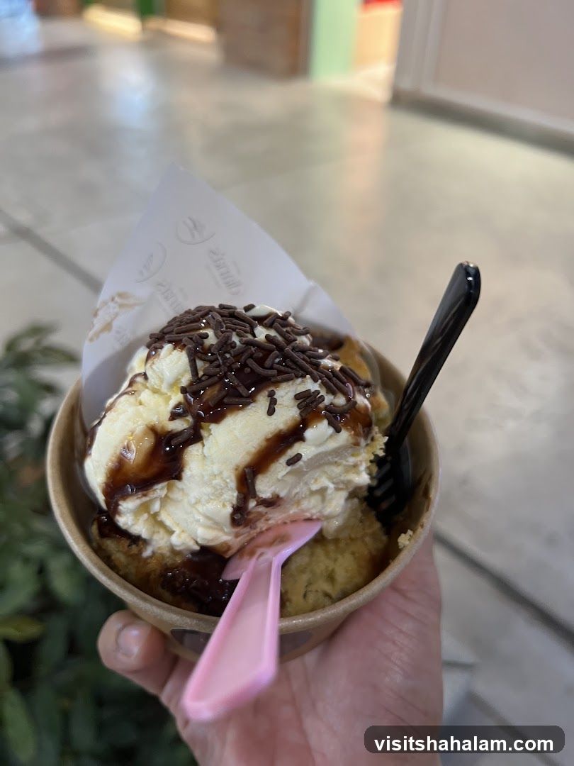 Ice cream sundae with sprinkles