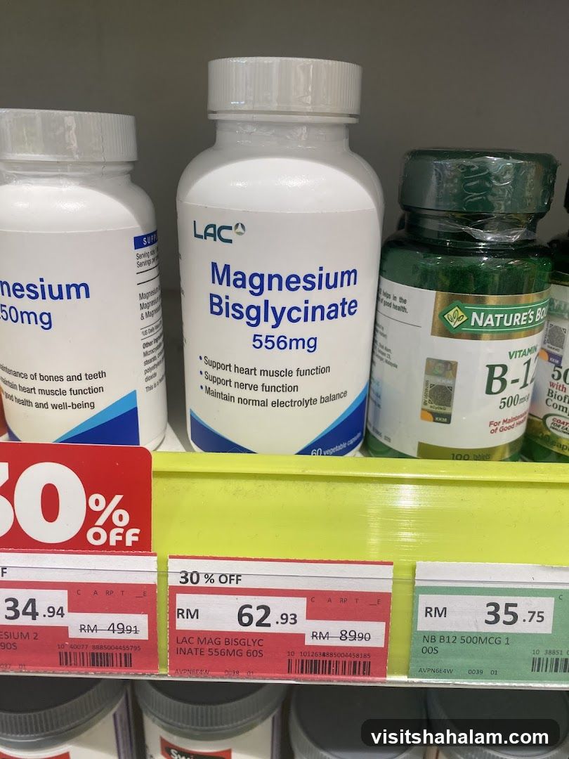 Vitamins and Supplements on Shelf