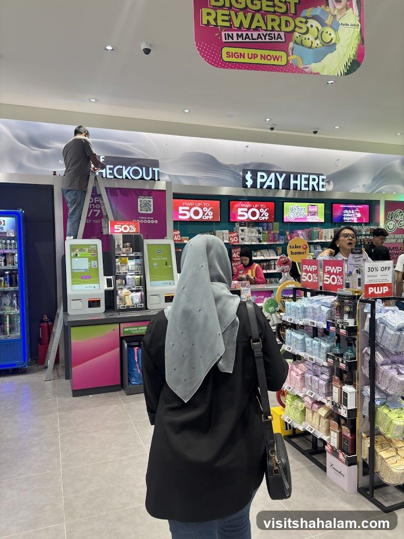 Checkout and Pay Area in a Store