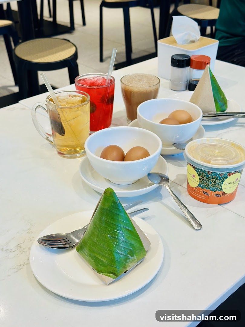 Table with food and drinks