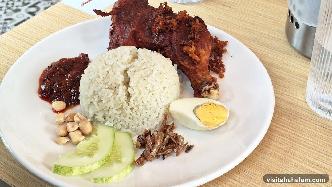 Nasi Lemak with Fried Chicken