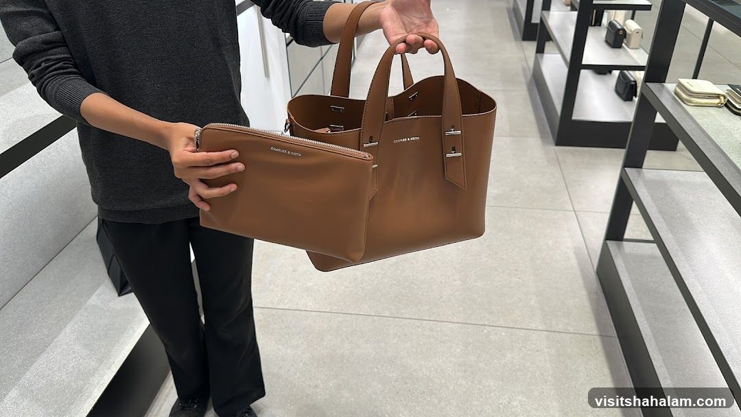 Brown Tote Bag and Pouch
