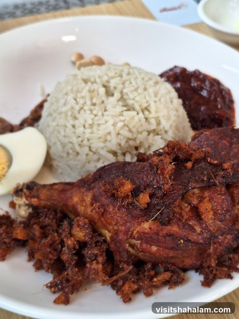 Nasi Lemak with Fried Chicken