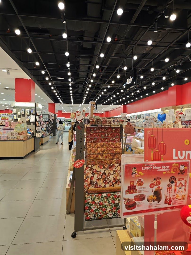 Retail Store Interior with Holiday Decorations