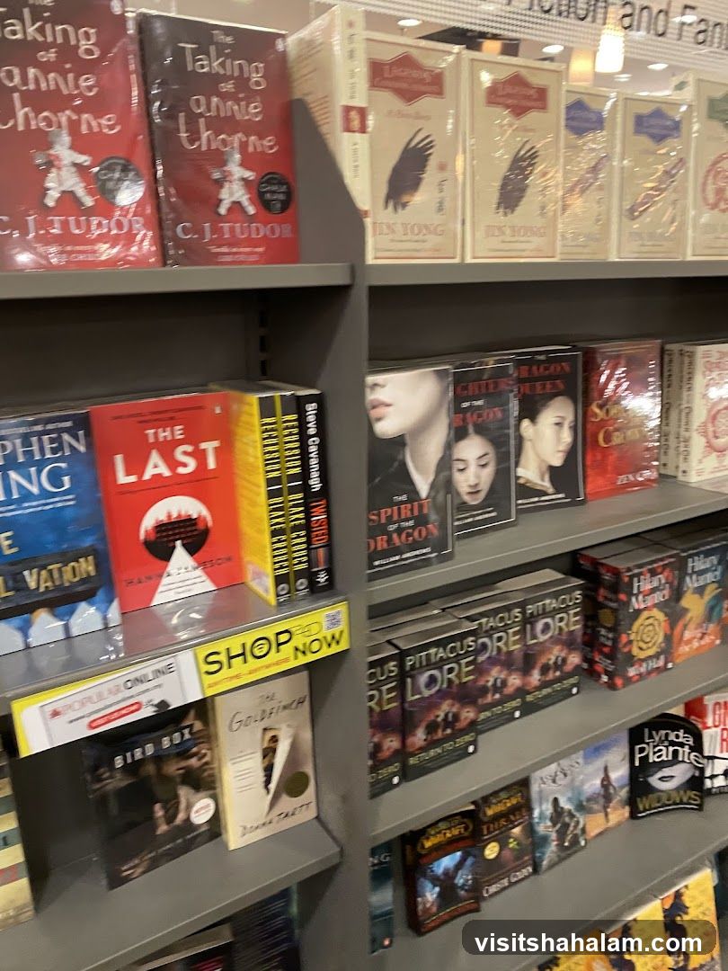 Books on shelves