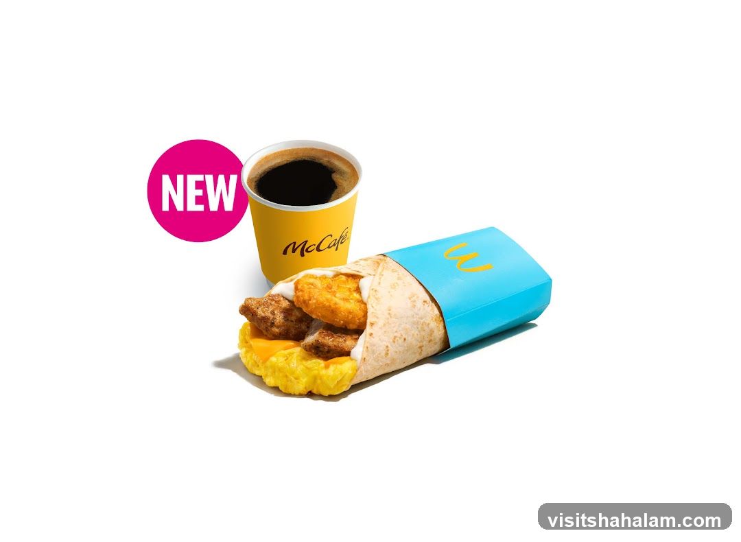 New McCafe Breakfast Burrito and Coffee