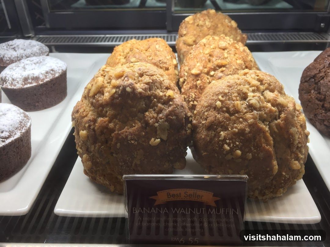 Muffins in a Display Case