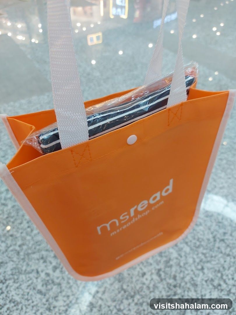 Orange Shopping Bag with Logo