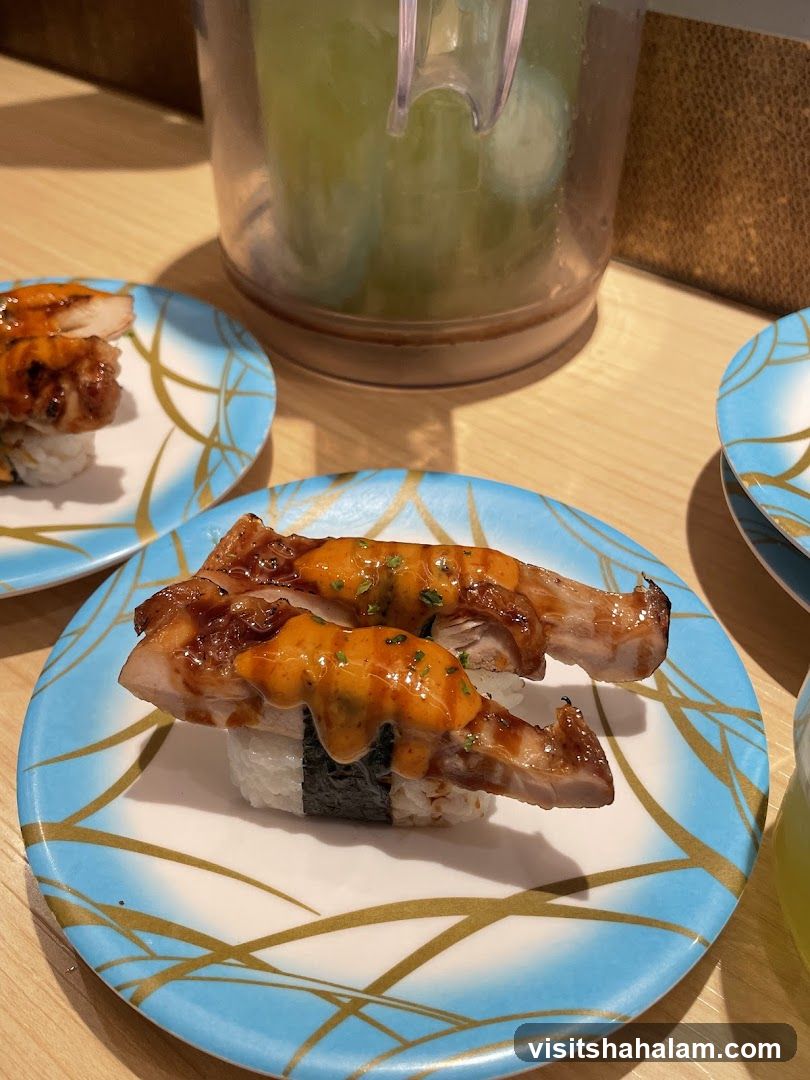 Sushi on a plate