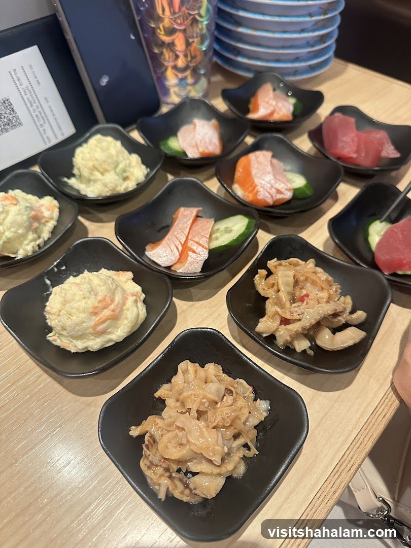 Small Plates of Sashimi and Side Dishes