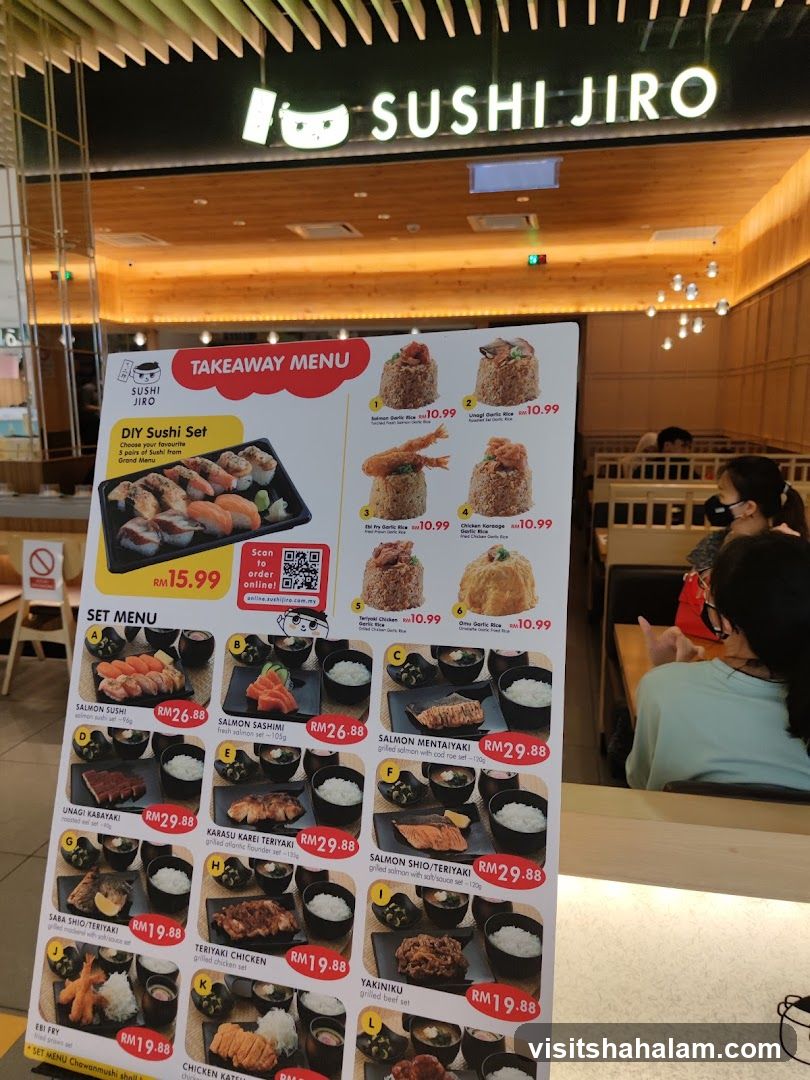 SUSHI JIRO TAKEAWAY MENU
