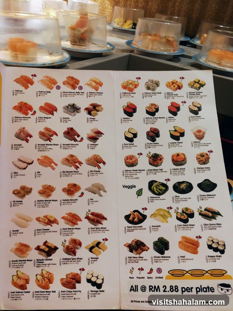 Sushi Menu