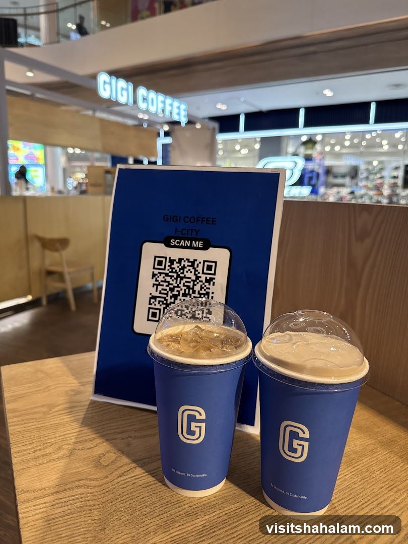 Gigi Coffee Cups and QR Code
