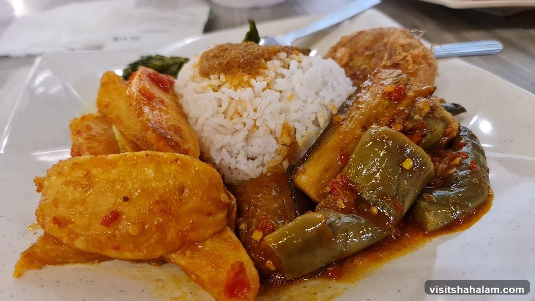 Plate of Rice with Side Dishes