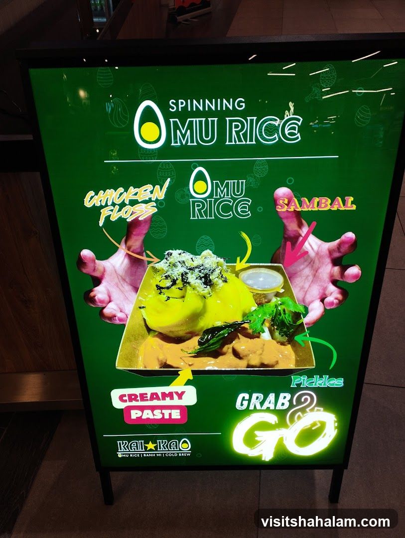 Spinning Omu Rice Advertisement