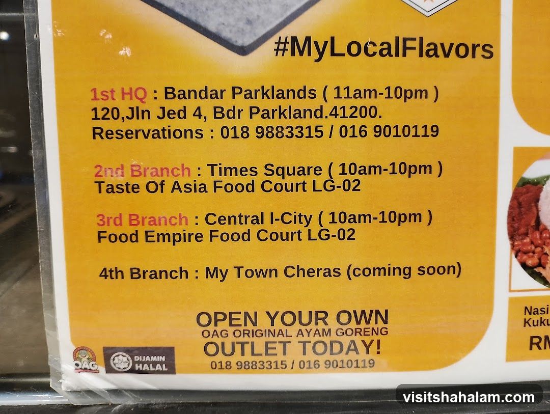 Restaurant Branch Information