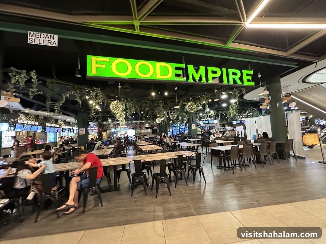 Food court with seating