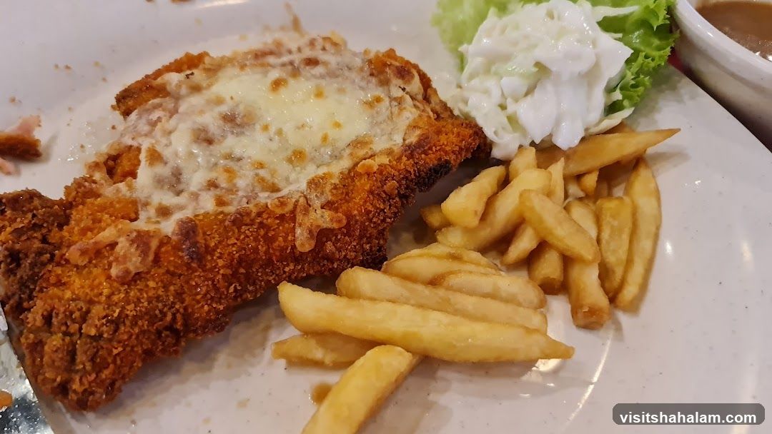 Chicken Schnitzel with Fries and Coleslaw