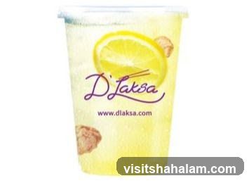 Lemon drink with logo