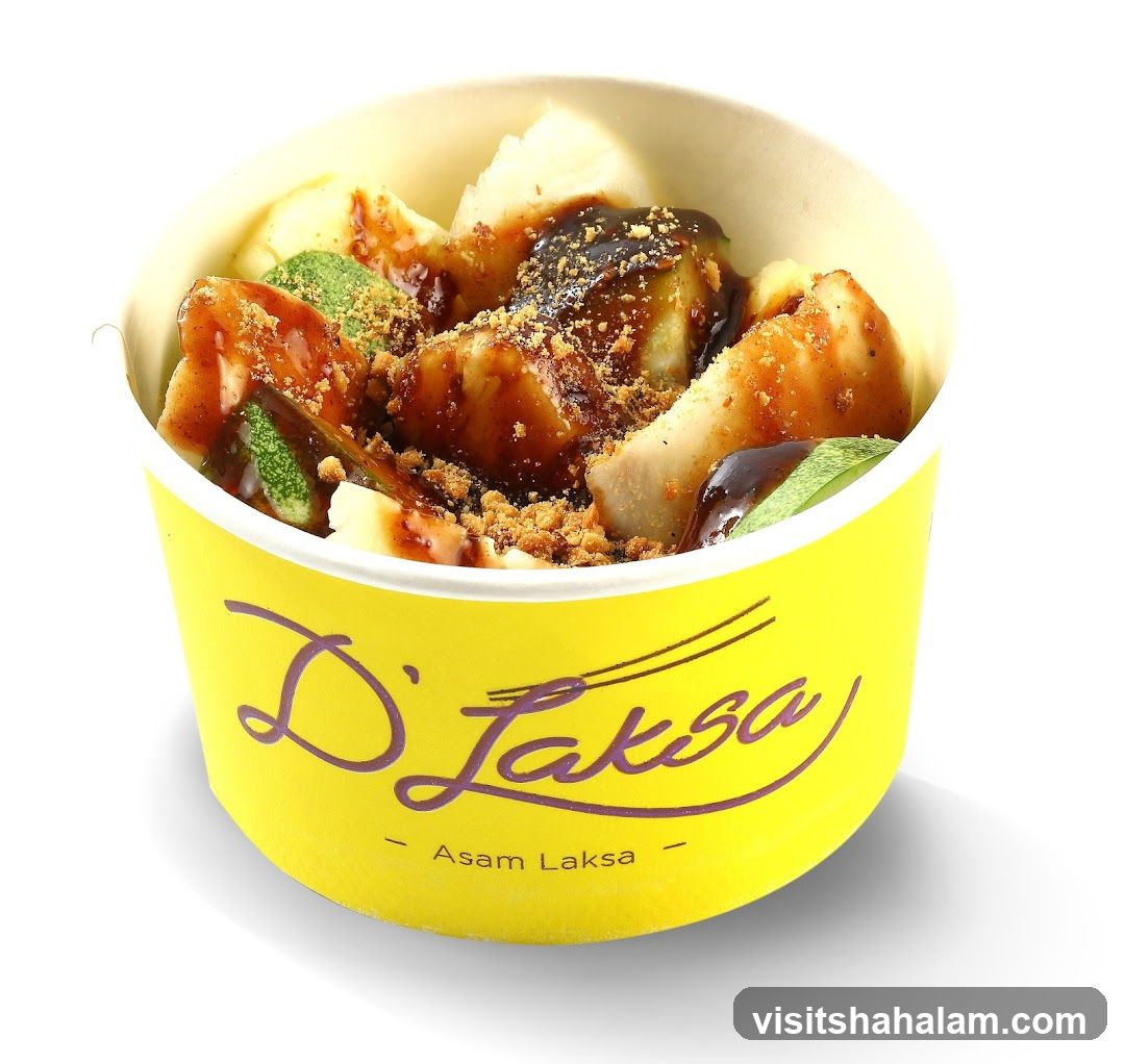 Asam Laksa in a Yellow Cup