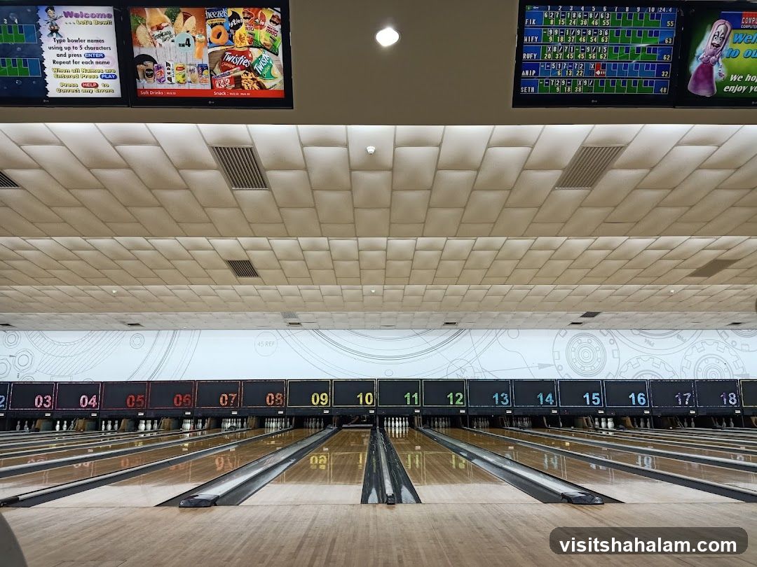 Bowling Alley Scoreboards and Lanes