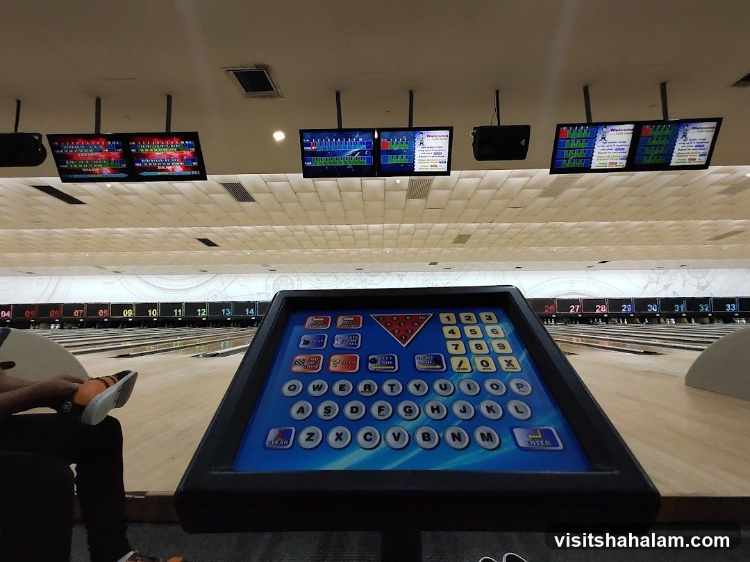 Bowling Alley Scoreboard and Lanes