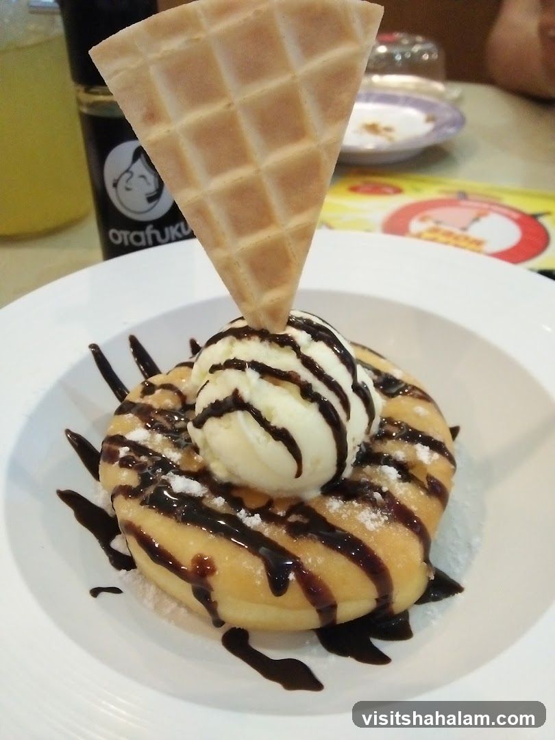 Donut with Ice Cream and Waffle Cone