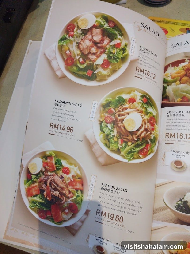 Salad Menu