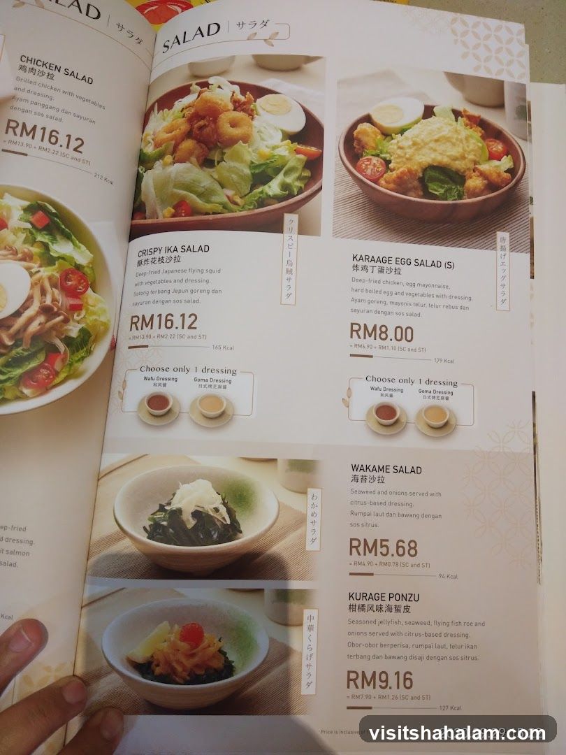 Salad Menu
